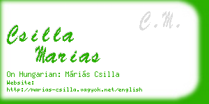 csilla marias business card