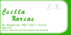 csilla marias business card